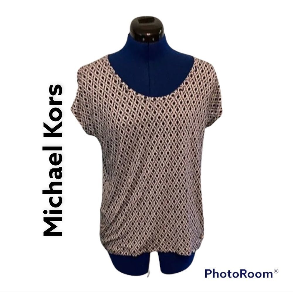 Sz S Michael Kors top blue & white